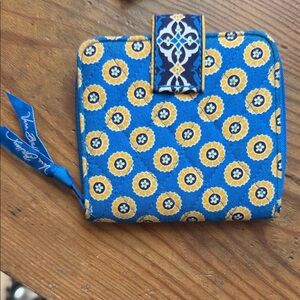 Vera Bradley Blue and Yellow Patterned Wallet